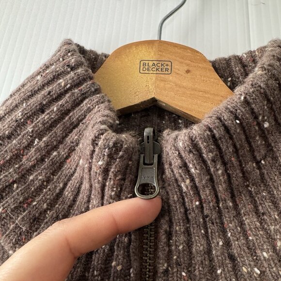 NEW Toad&Co Men’s Wilde Full Zip Sweater Brown Sugar Sz L - Picture 5 of 10